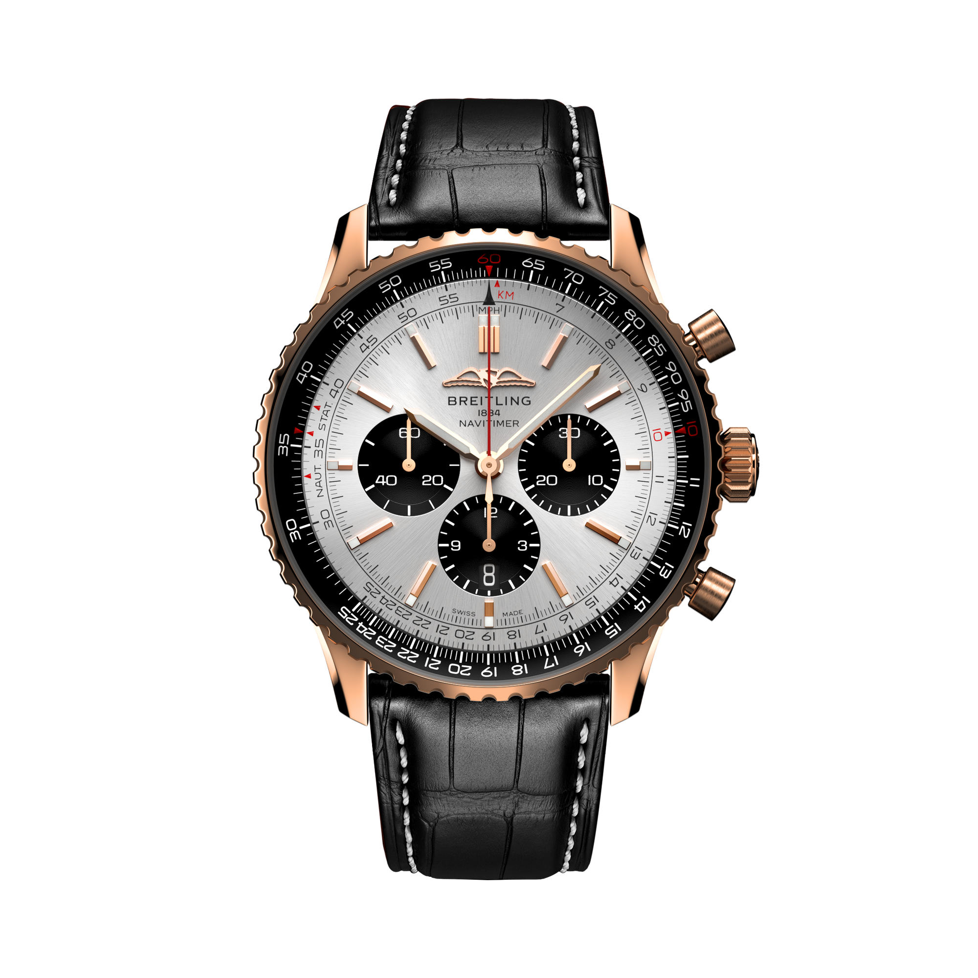 NAVITIMER B01 CHRONOGRAPH 46- 18K RED GOLD/SILVER