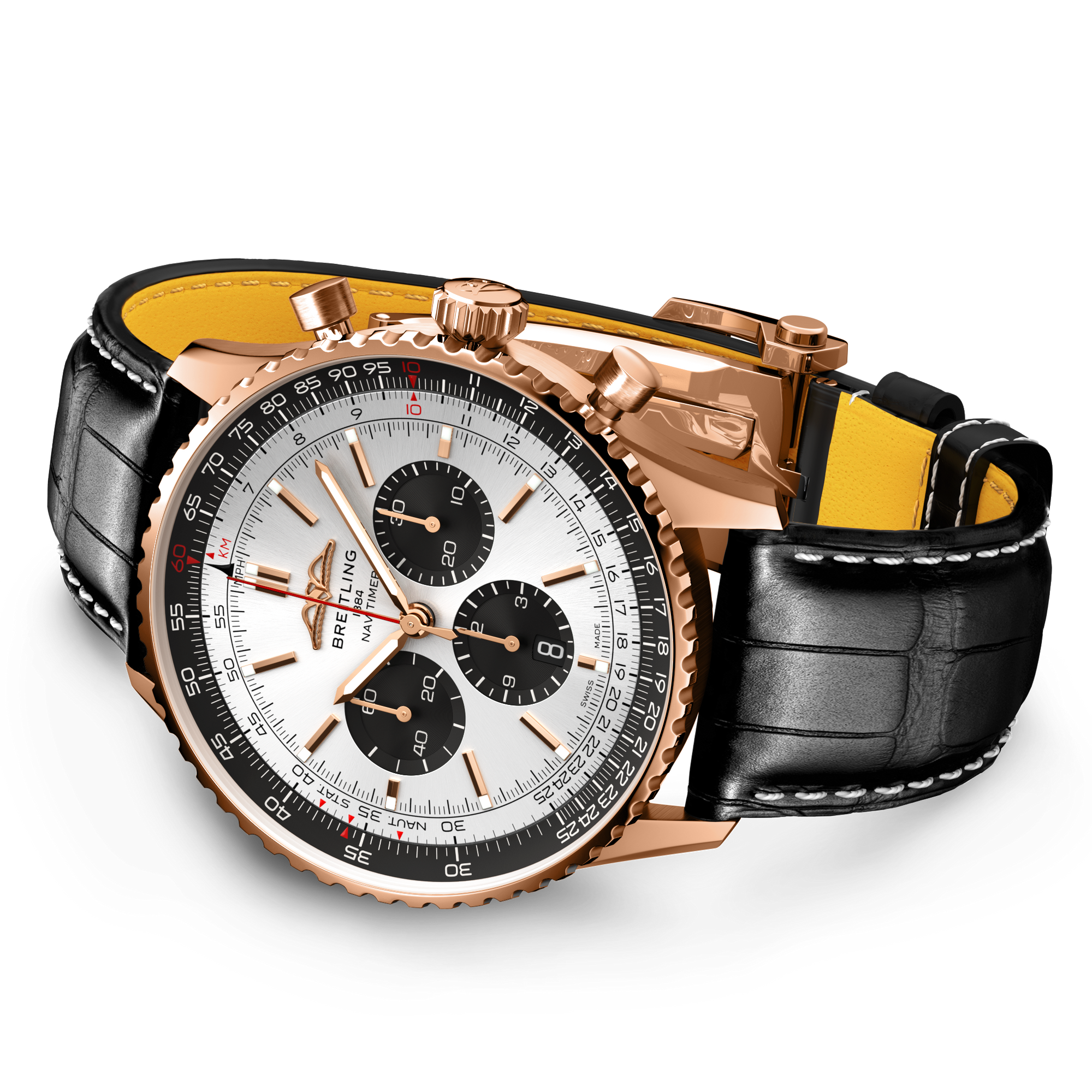 NAVITIMER B01 CHRONOGRAPH 46- 18K RED GOLD/SILVER