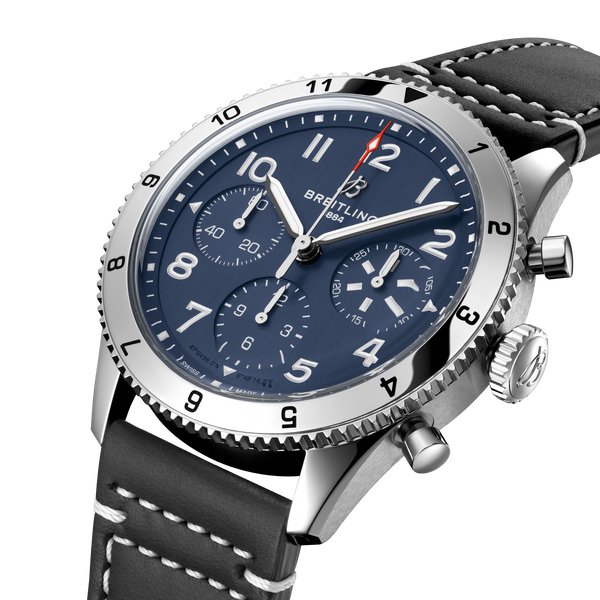 CLASSIC AVI CHRONOGRAPH 42 TRIBUTE TO VOUGHT F4U CORSAIR- STAINLESS STEEL/BLUE