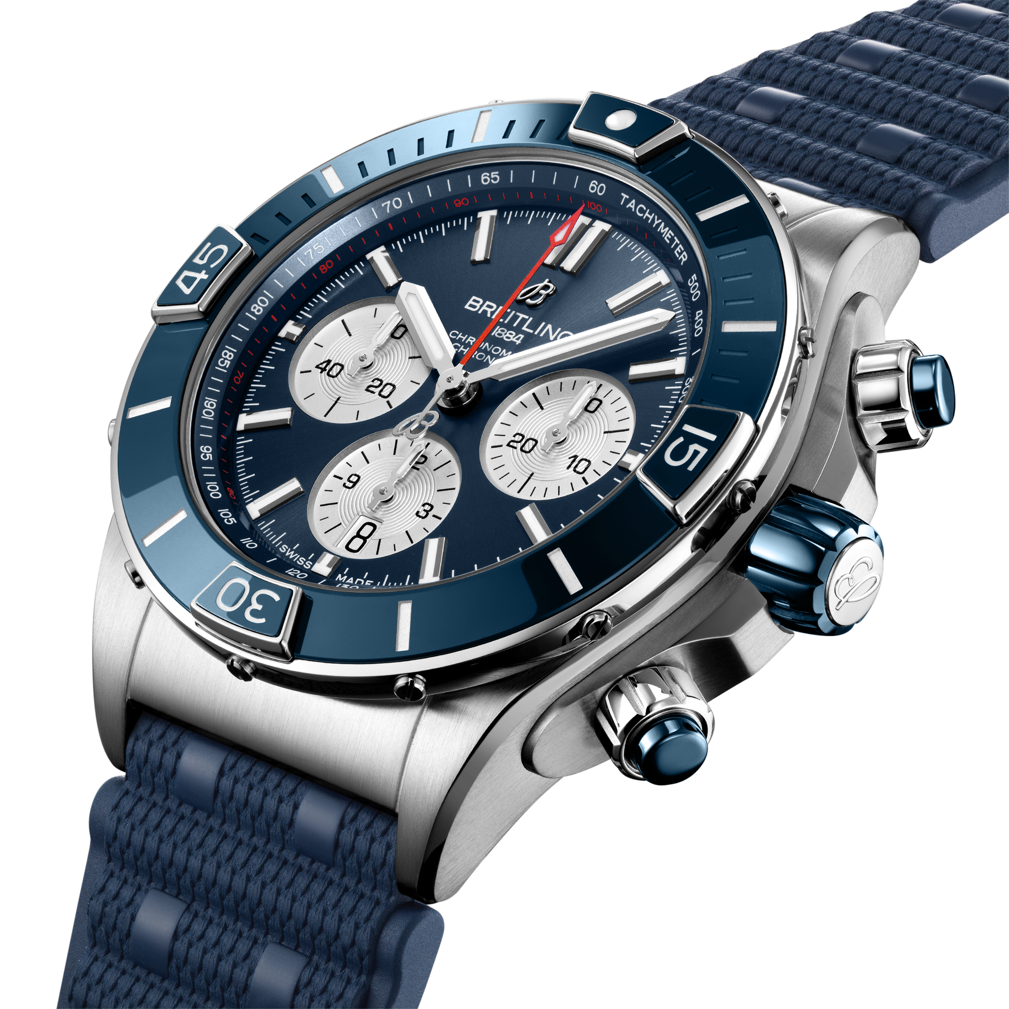 SUPER CHRONOMAT B01 44- STAINLESS STEEL/BLUE