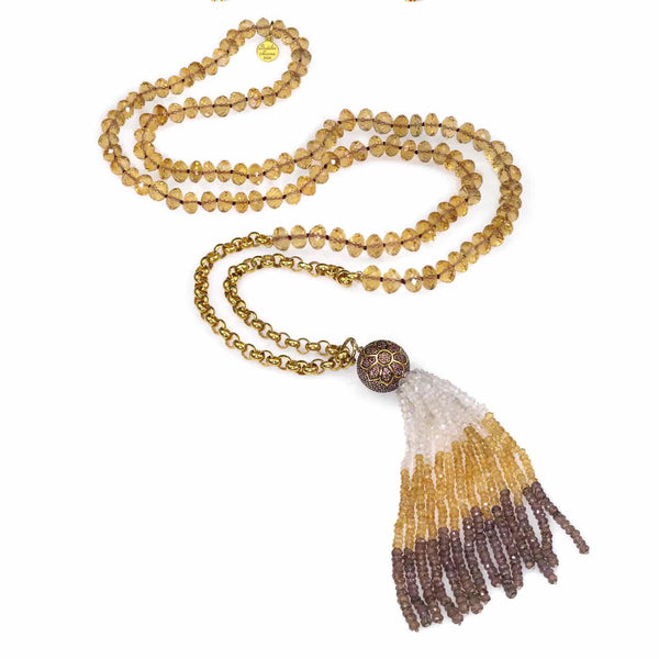 Citrine Tassel Necklace