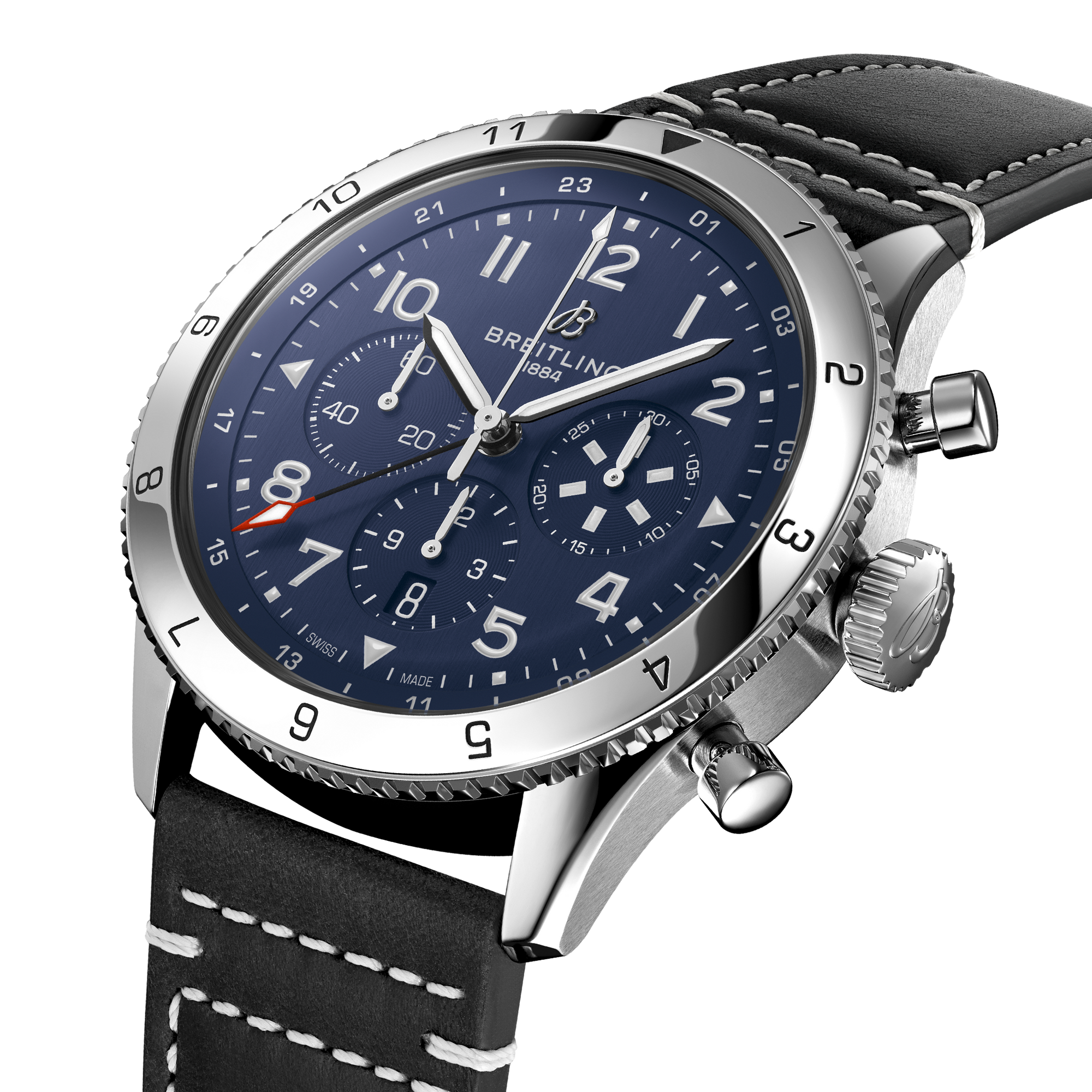 SUPER AVI B04 CHRONOGRAPH GMT 46 TRIBUTE TO VOUGHT F4U CORSAIR- STAINLESS STEEL/BLUE