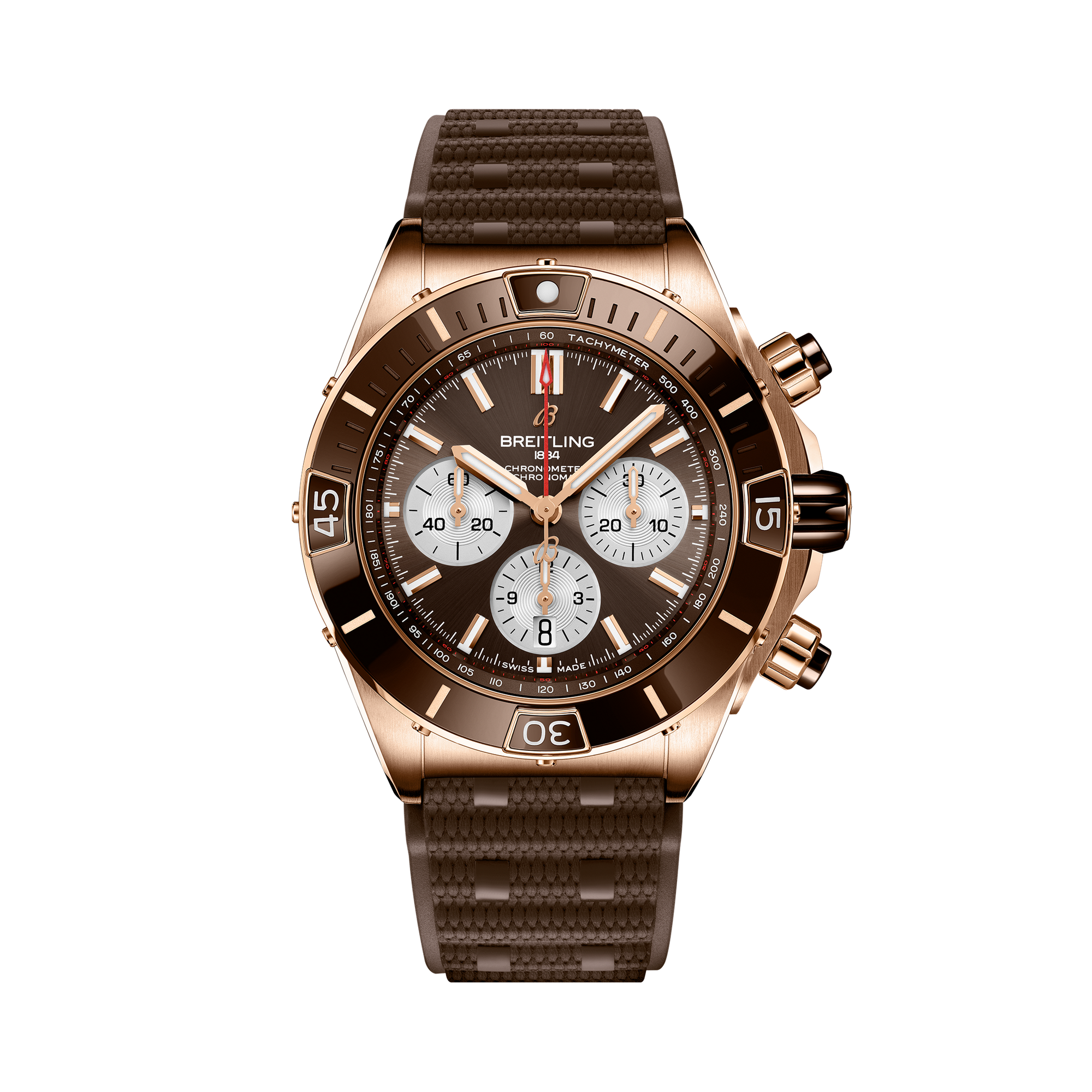 SUPER CHRONOMAT B01 44- 18K RED GOLD/BROWN