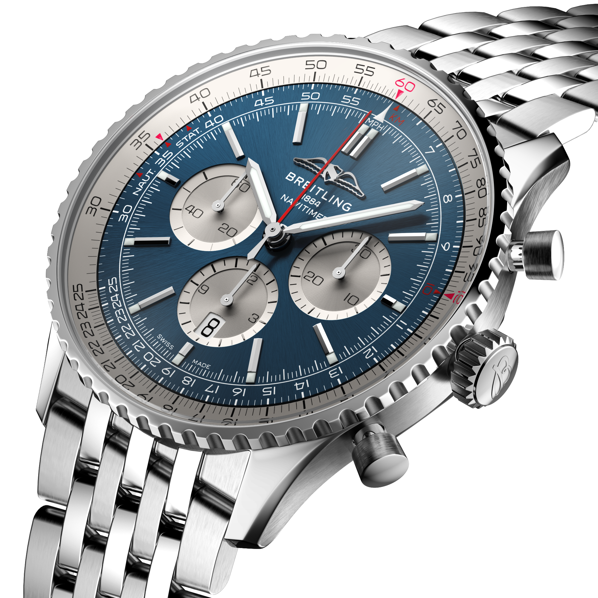 NAVITIMER B01 CHRONOGRAPH 46- STAINLESS STEEL/BLUE