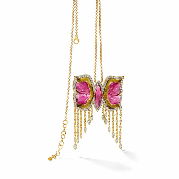 Watermelon Tourmaline Butterfly Set