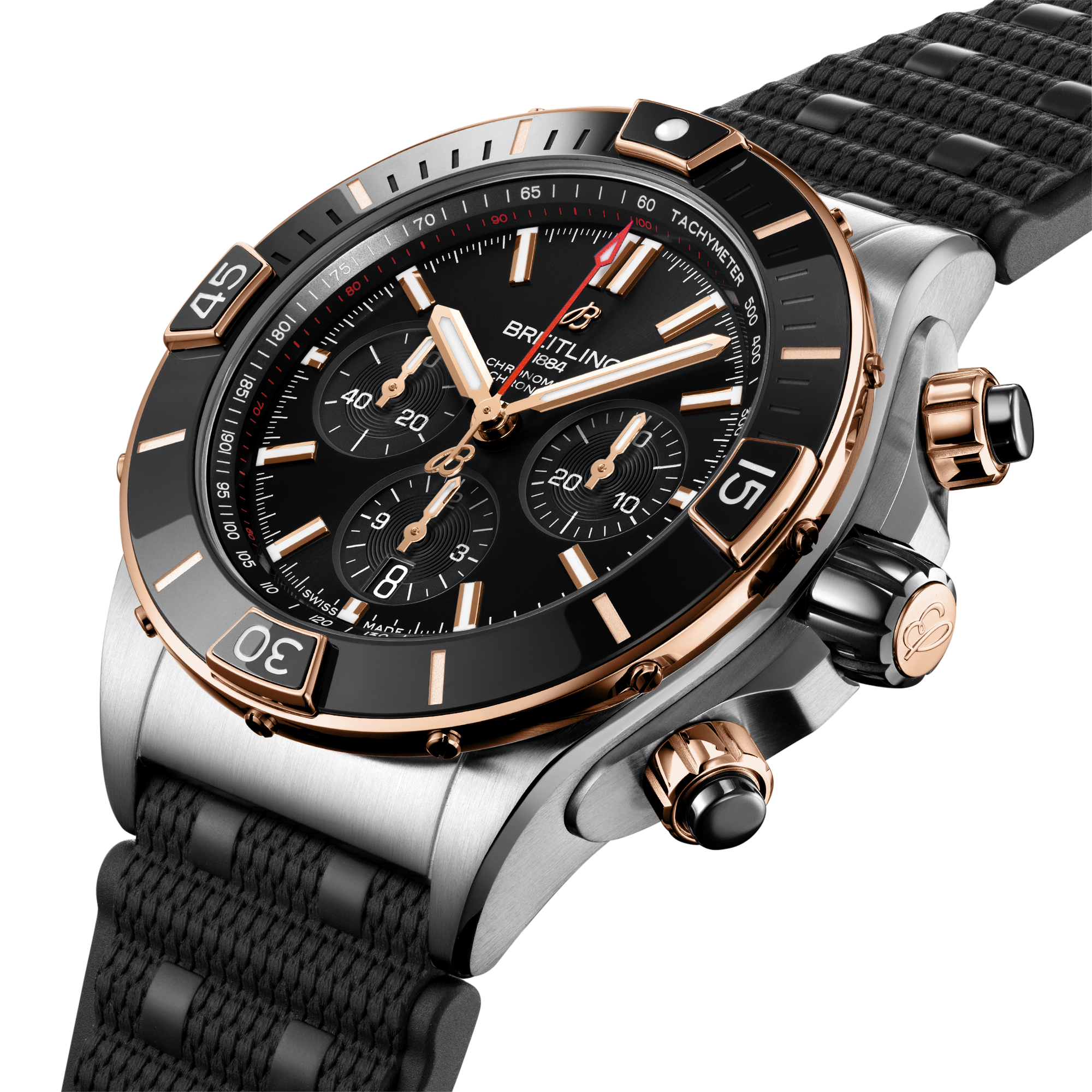 SUPER CHRONOMAT B01 44- STAINLESS STEEL/18K RED GOLD