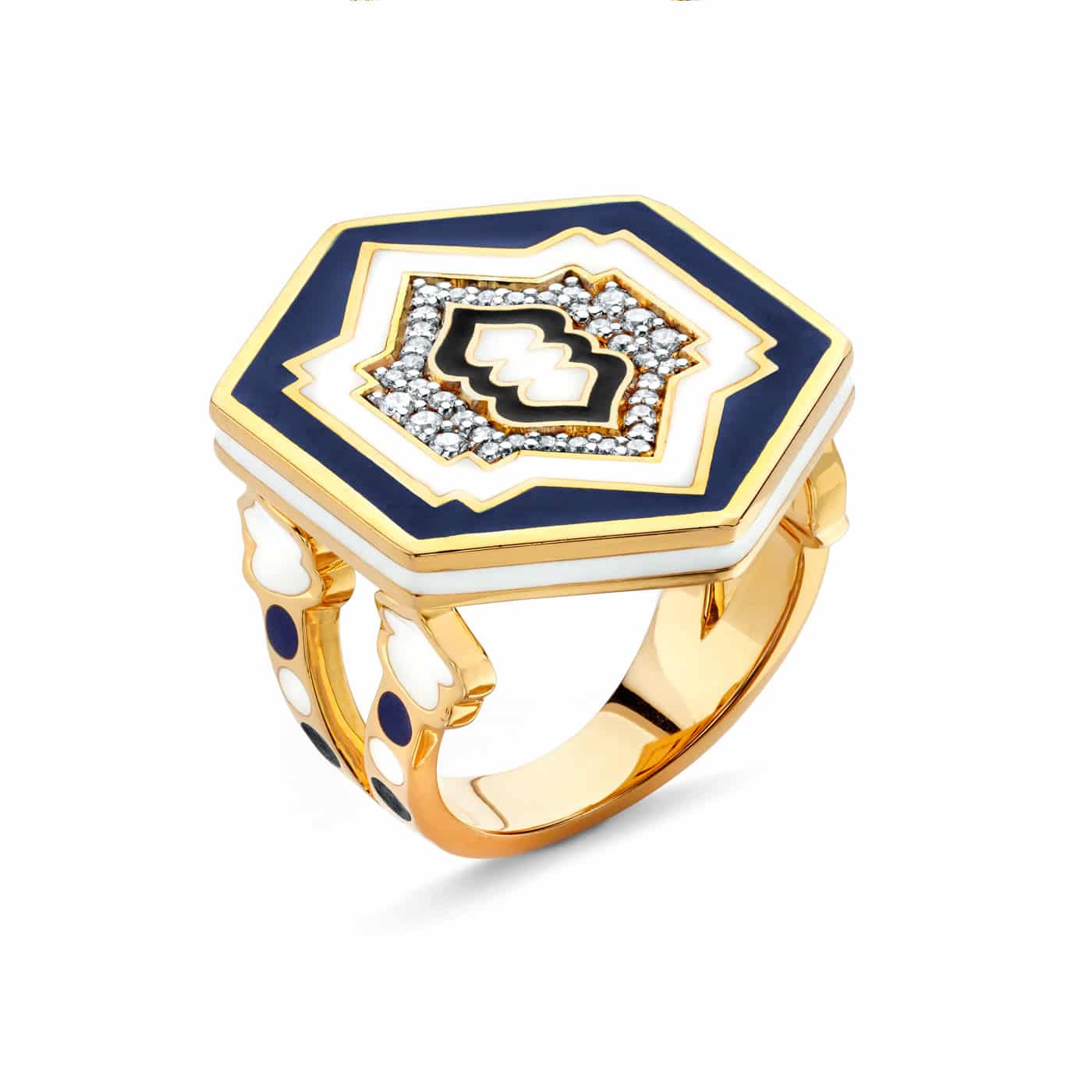 Lantern Hexagon Ring