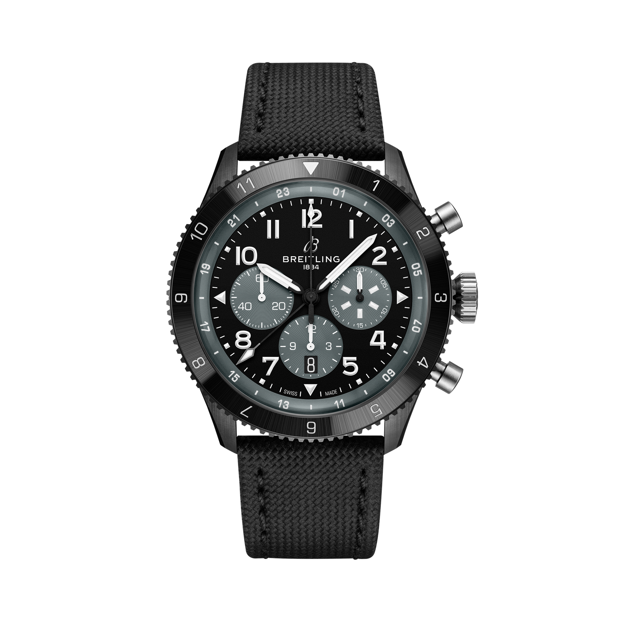 SUPER AVI B04 CHRONOGRAPH GMT 46 MOSQUITO NIGHT FIGHTER- CERAMIC/BLACK