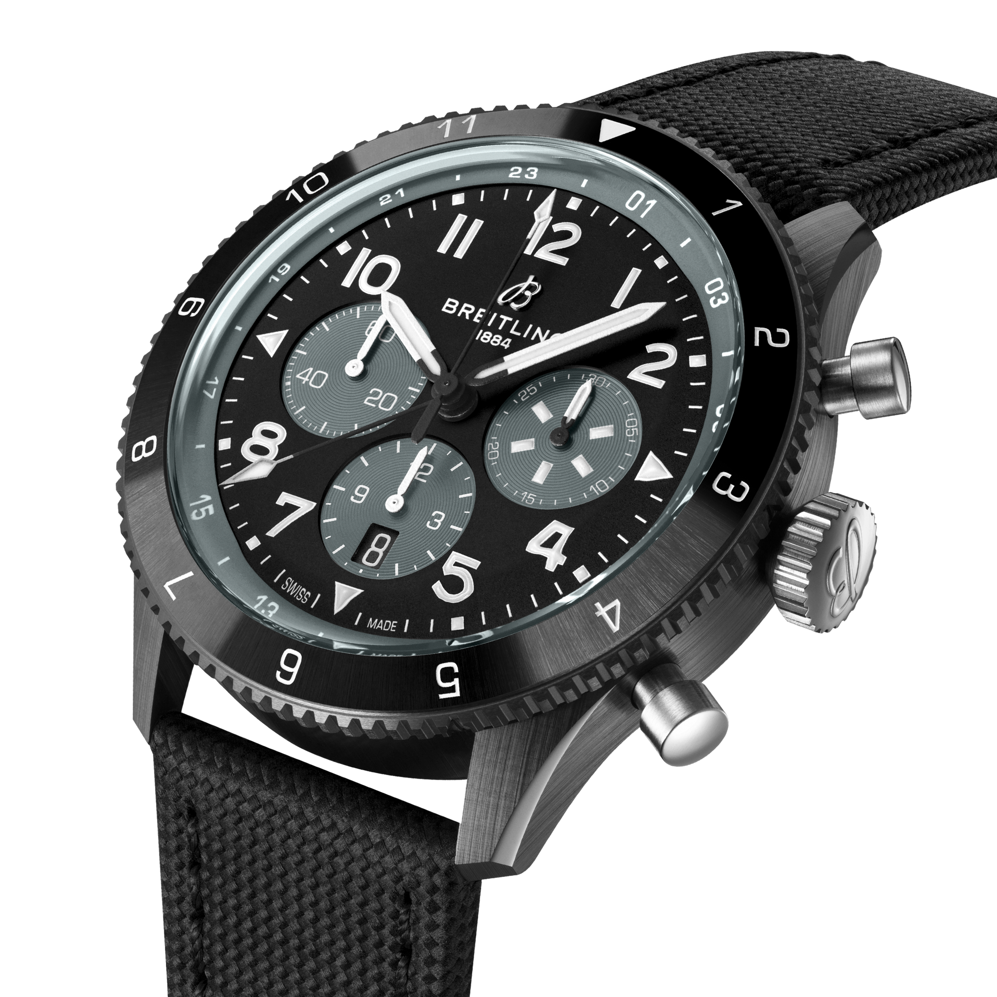 SUPER AVI B04 CHRONOGRAPH GMT 46 MOSQUITO NIGHT FIGHTER- CERAMIC/BLACK