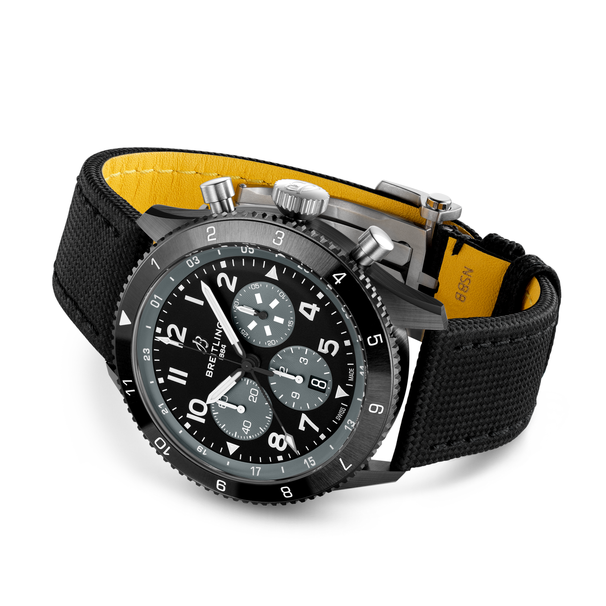 SUPER AVI B04 CHRONOGRAPH GMT 46 MOSQUITO NIGHT FIGHTER- CERAMIC/BLACK