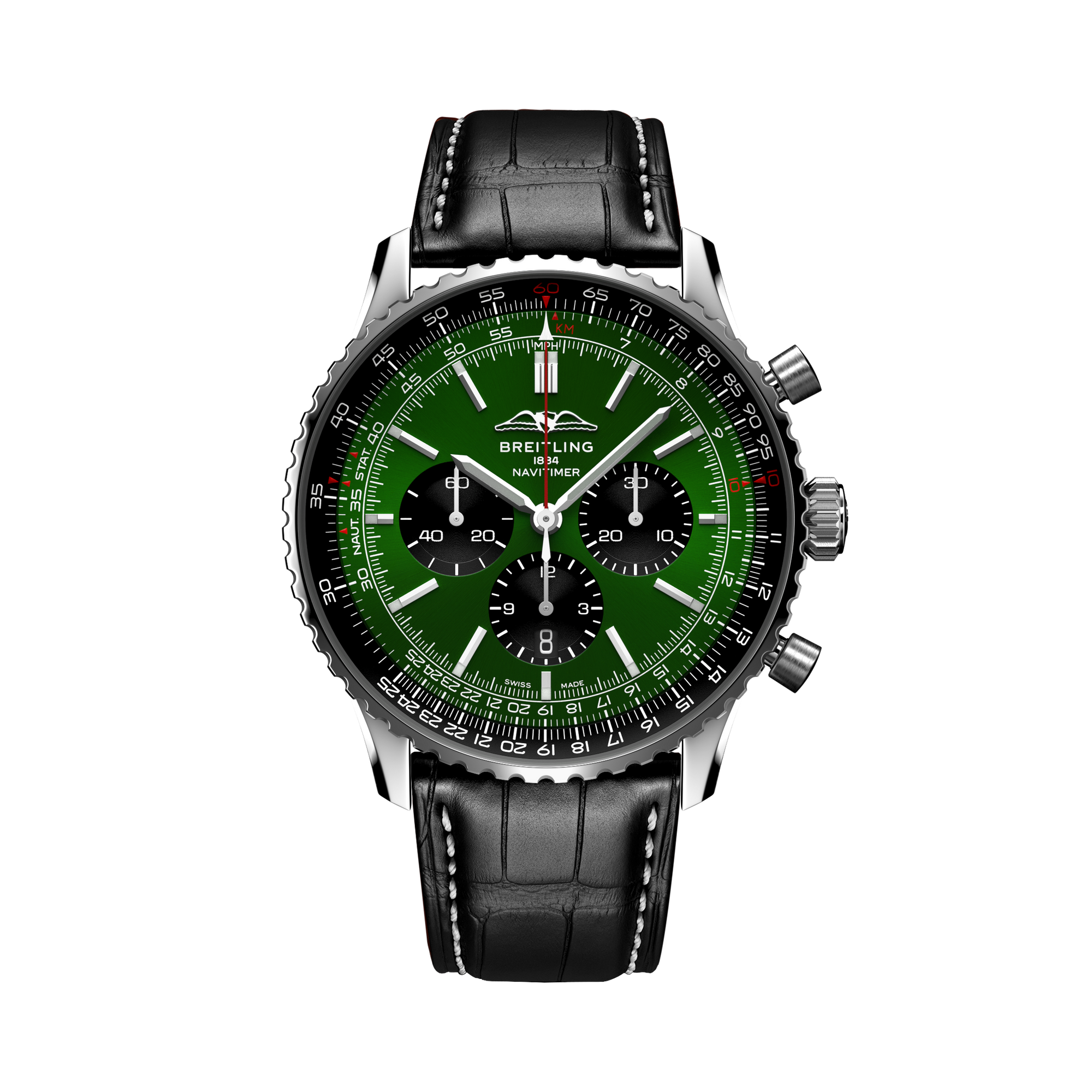 NAVITIMER B01 CHRONOGRAPH 46- STAINLESS STEEL/GREEN