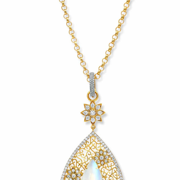 MOONSTONE FILIGREE PENDANT