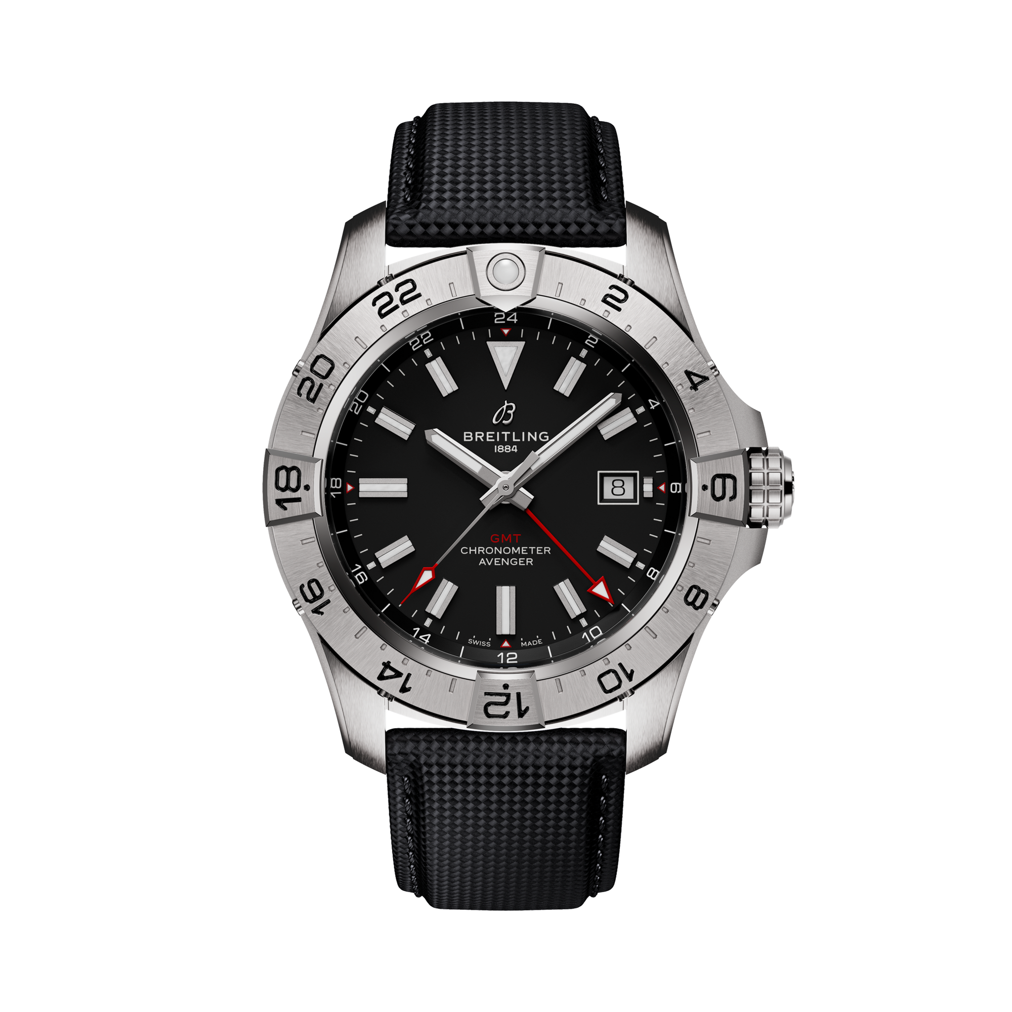 AVENGER AUTOMATIC GMT 44- STAINLESS STEEL/BLACK