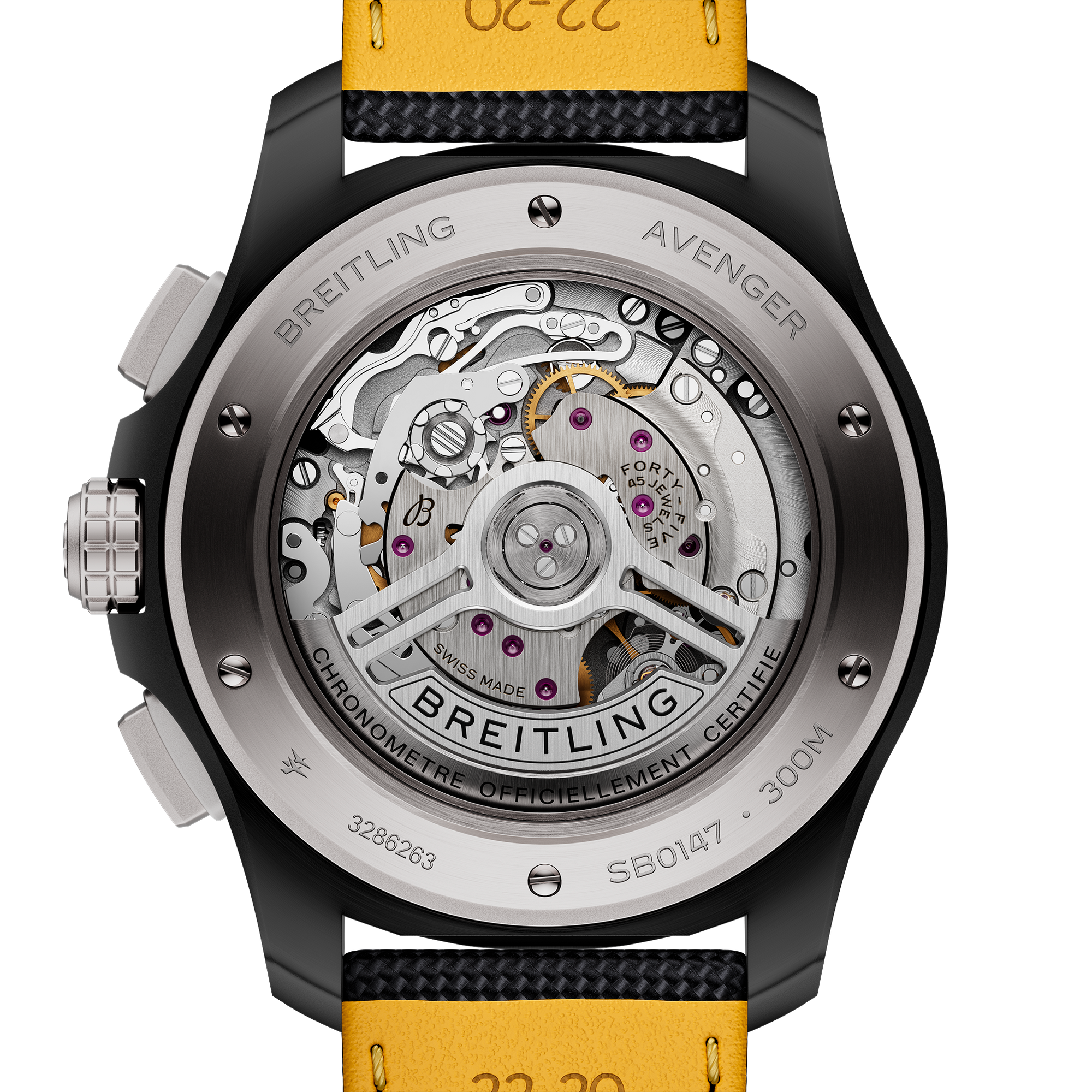 AVENGER B01 CHRONOGRAPH 44 NIGHT MISSION- CERAMIC/YELLOW