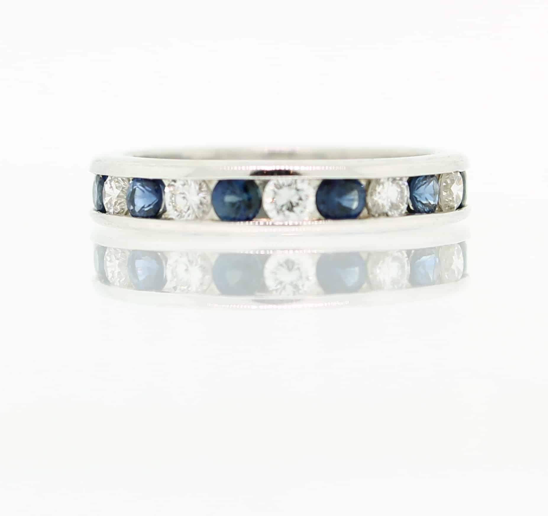 SAPPHIRE DIAMOND ETERNITY BAND