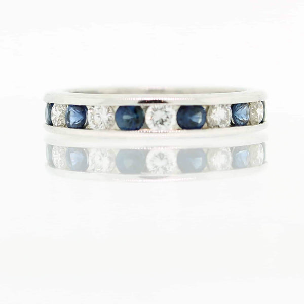 SAPPHIRE DIAMOND ETERNITY BAND