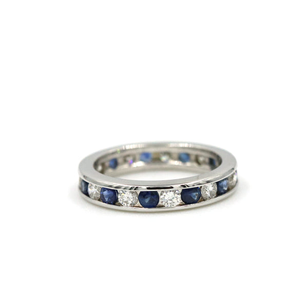 SAPPHIRE DIAMOND ETERNITY BAND