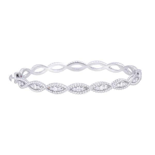 18K WG ROBERTO COIN DIAMOND BANGLE