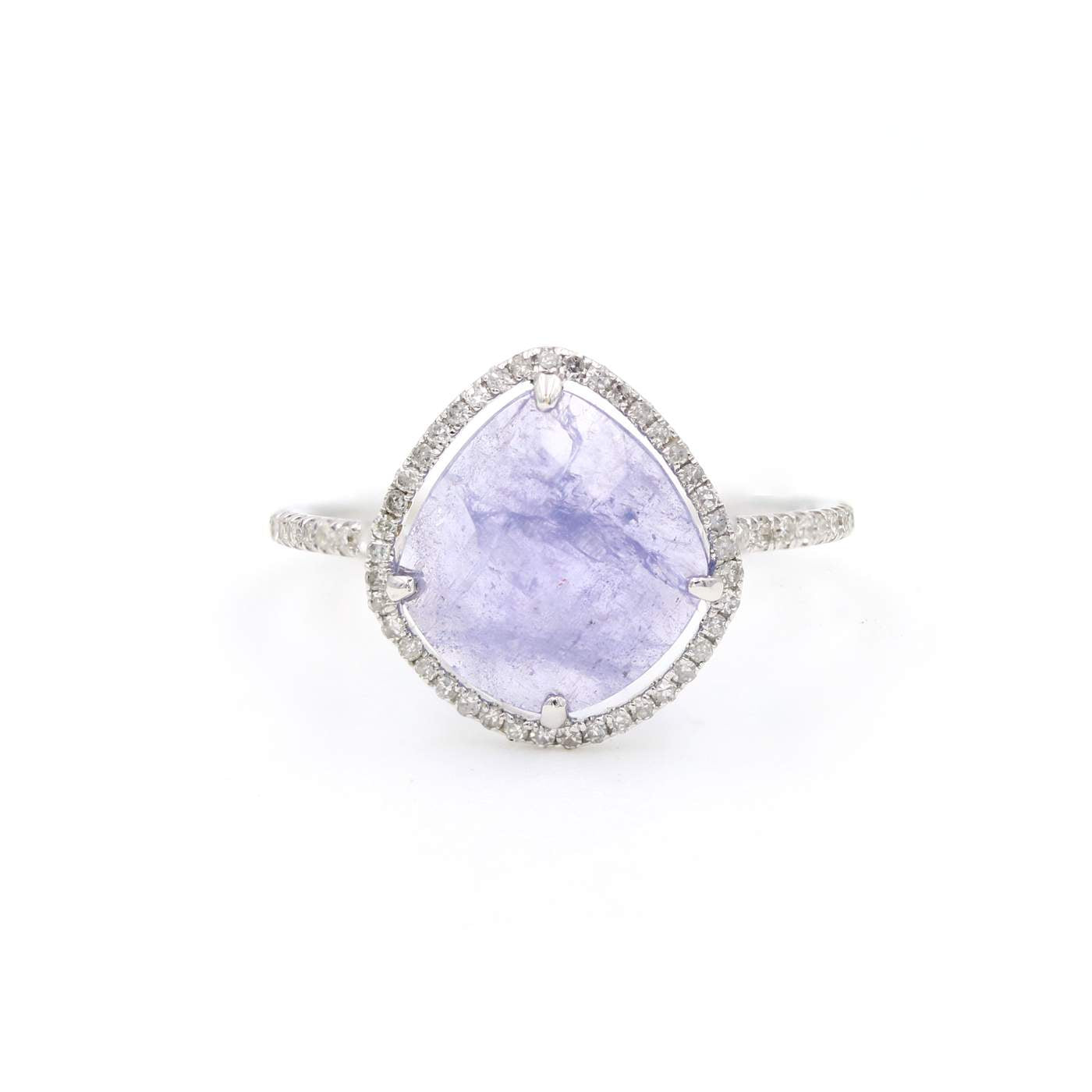 14K WHITE GOLD  TANZANITE RING