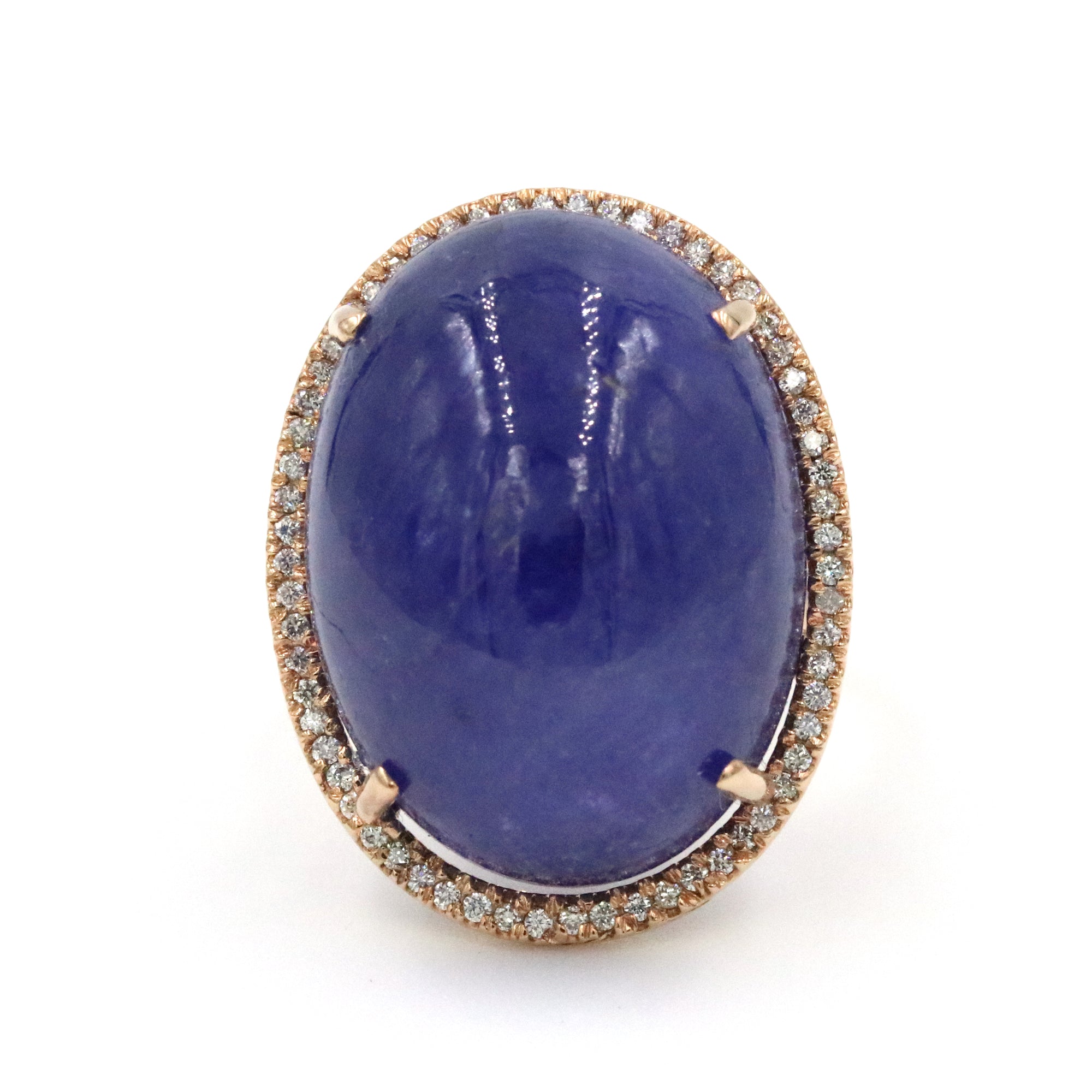 14K ROSE TANZANITE RING