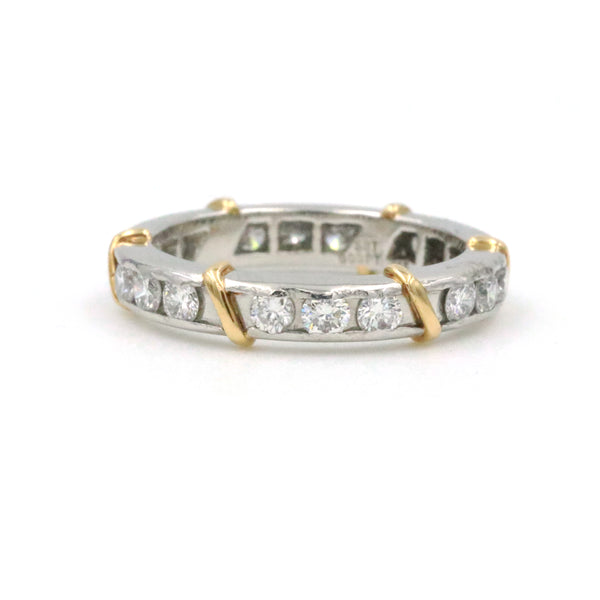 PLATINUM AND 18KY DIAMOND ETERNITY BAND