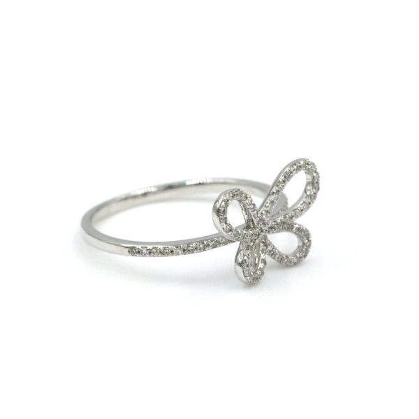 14K BUTTERFLY DIAMOND RING