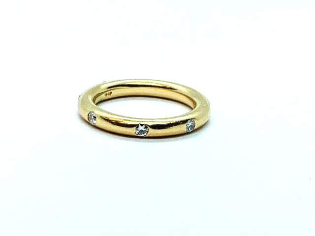 14K SOLID YG DIAMOND BAND