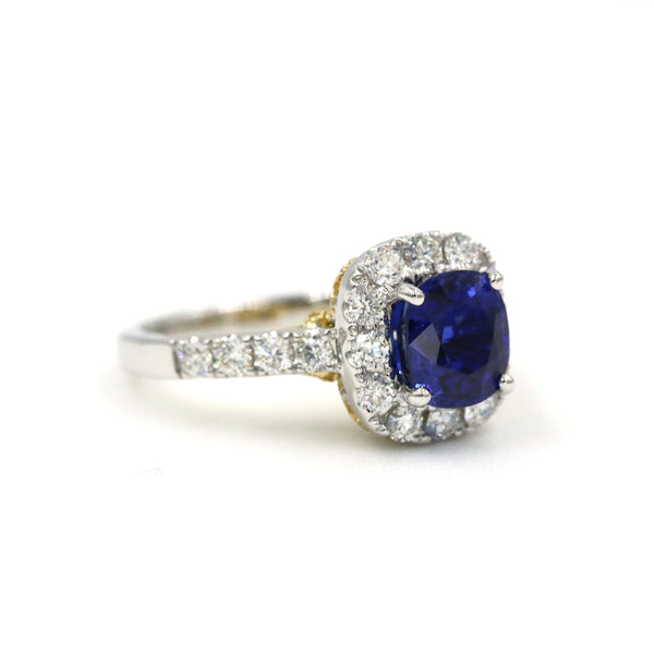 18K SAPPHIRE DIAMOND RING