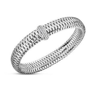 ROBERTO COIN 18K WG DIAMOND BRACELET