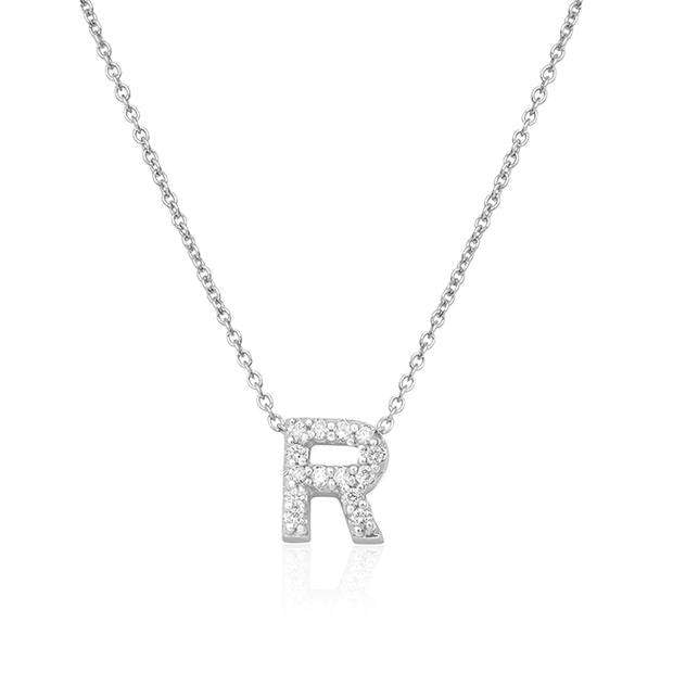 Roberto Coin "R" Initial Necklace