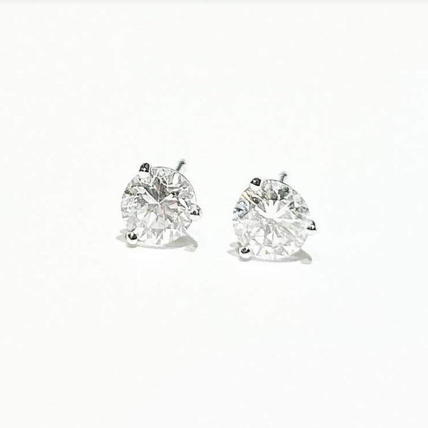 1.06CTW ROUND DIAMOND STUDS 14KW (HI/SI2)