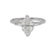 14KW 1.28 CT MARQUISE DIAMOND ENGAGEMENT RING