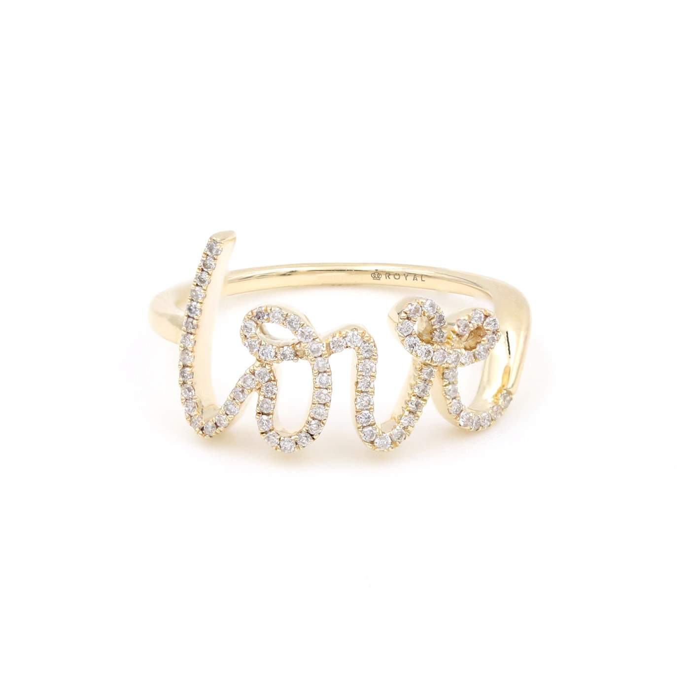 DIAMOND SCRIPT RING