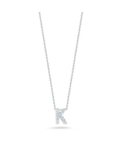 ROBERTO COIN DIAMOND LETTER K NECKLACE