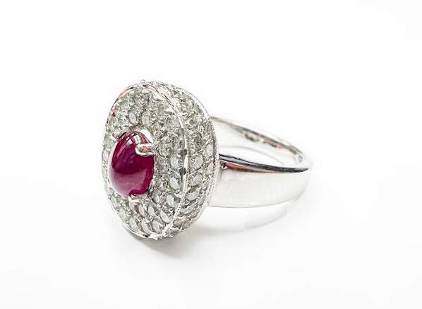 18K RUBY DIAMOND RING