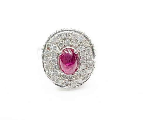 18K RUBY DIAMOND RING