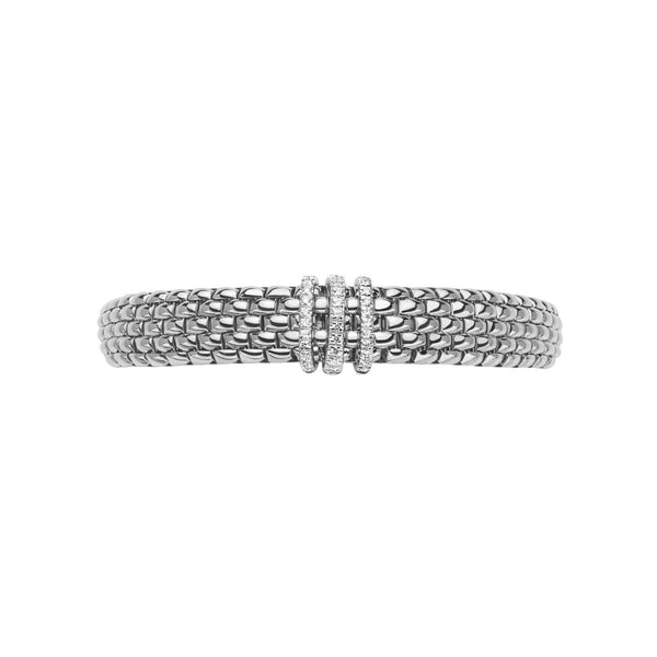 18K White Gold Diamond FOPE Flex'It Panorama