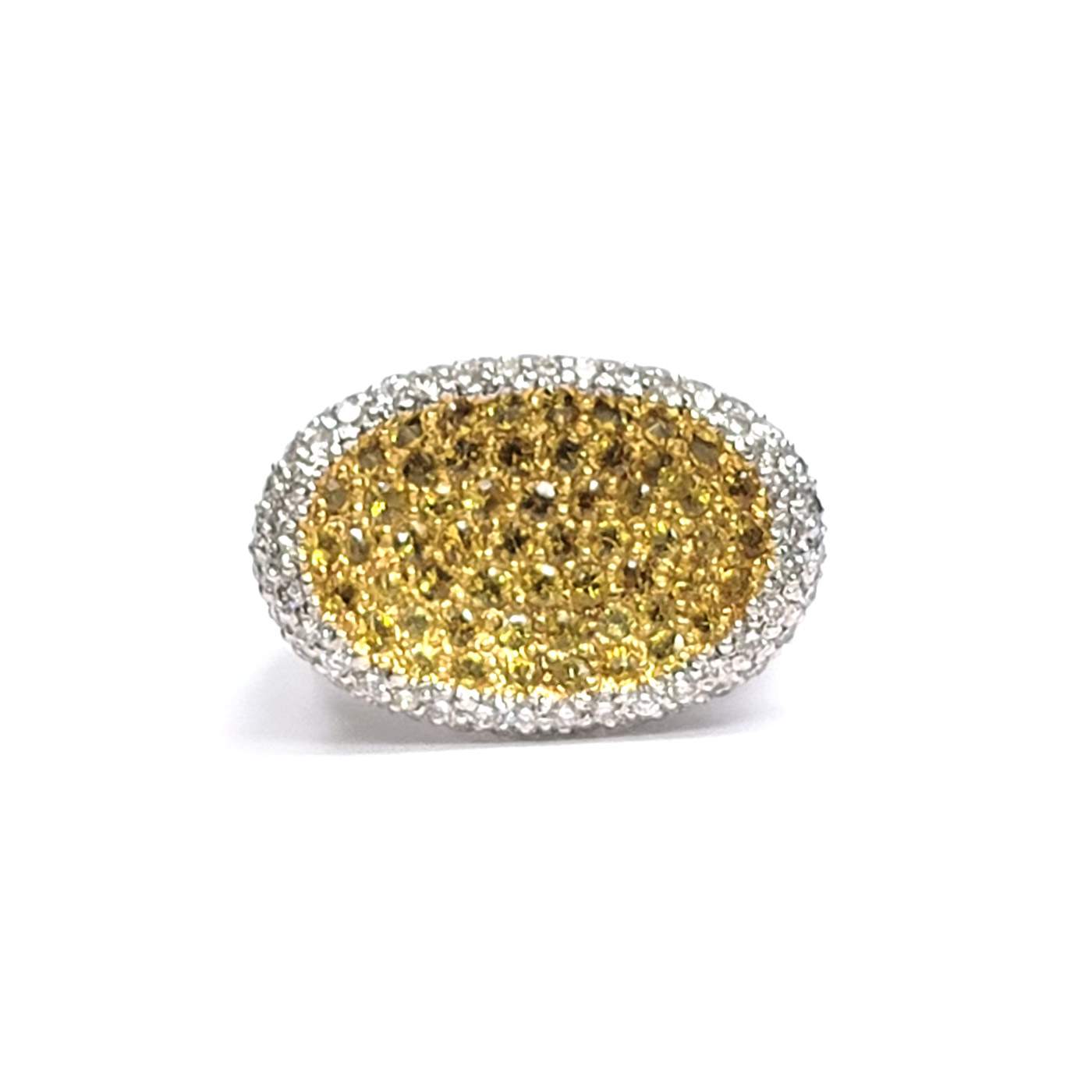 18K YELLOW SAPPHIRE DIAMOND RING