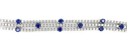 SAPPHIRE DIAMOND BRACELET