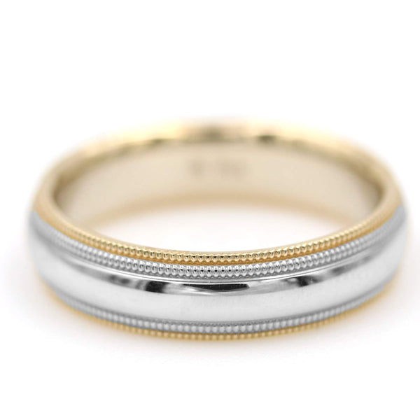 WHITE AND YELLOW GOLD BAND