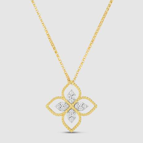ROBERTO COIN WHITE GOLD DIAMOND LOVE BY THE INCH NECKLACE