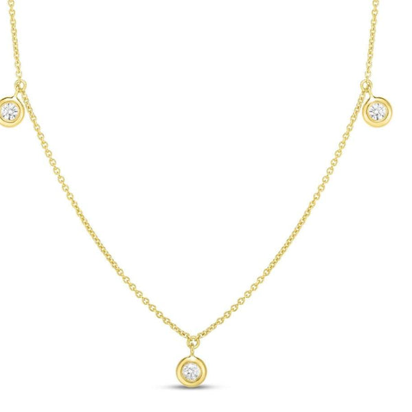 ROBERTO COIN 3 Stations Diamond Dangling Necklace