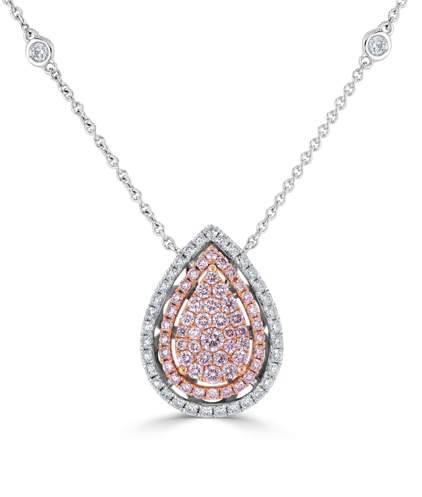 18K FANCY PINK DIAMOND NECKLACE