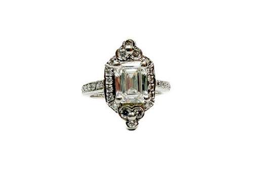 PLATINUM CHARLES KRYPELL DIAMOND RING