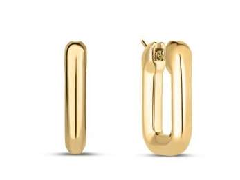 ROBERTO COIN 18K YELLOW HOOP EARRINGS