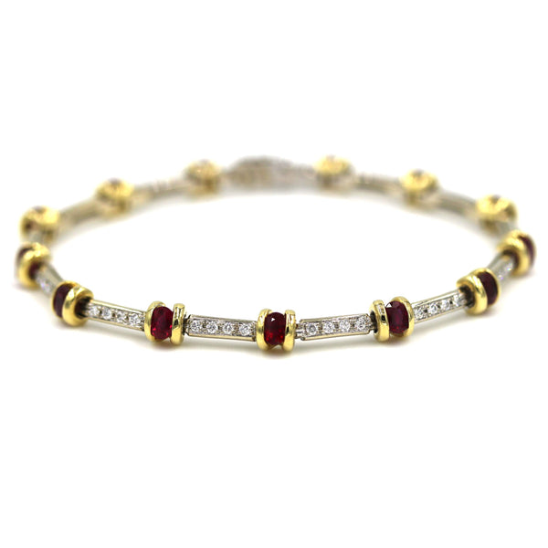 18KW RUBY DIAMOND BRACELET