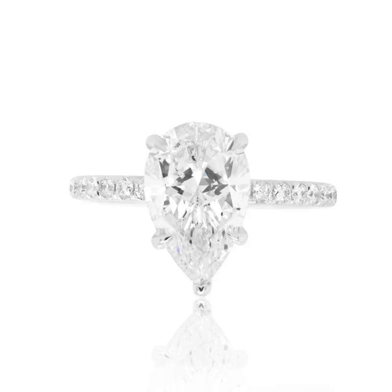 18K 3.01ct Pear Shaped Diamond ring