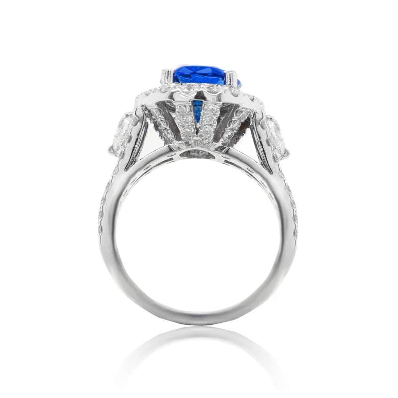 18K  SAPPHIRE DIAMOND RING