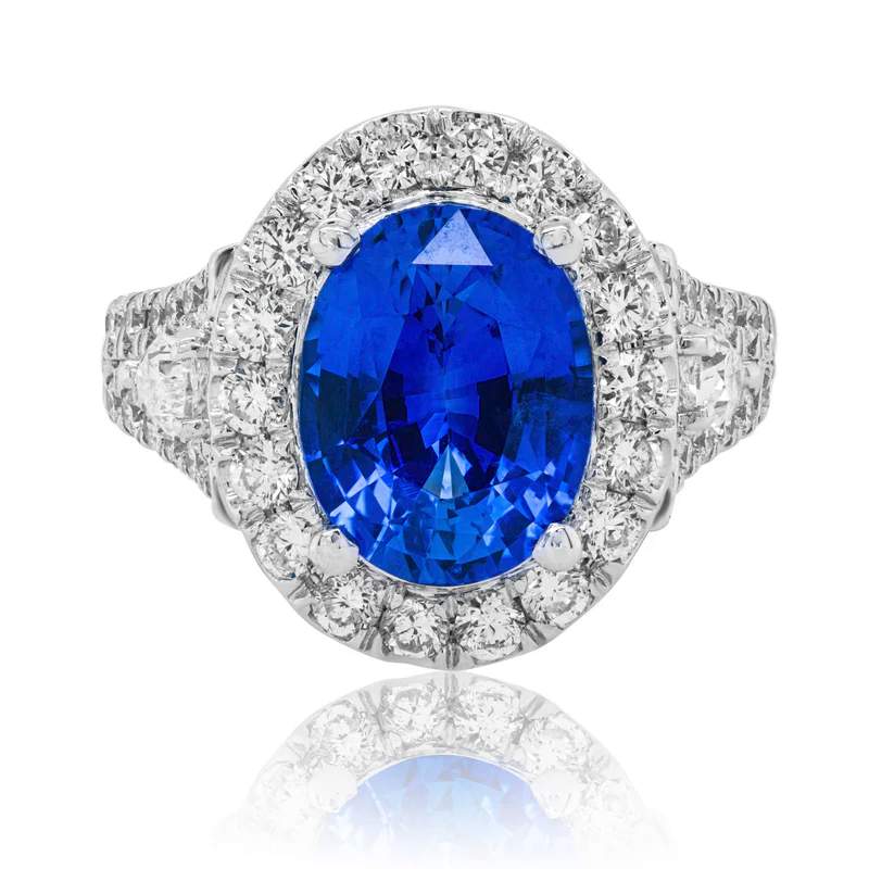 18K  SAPPHIRE DIAMOND RING