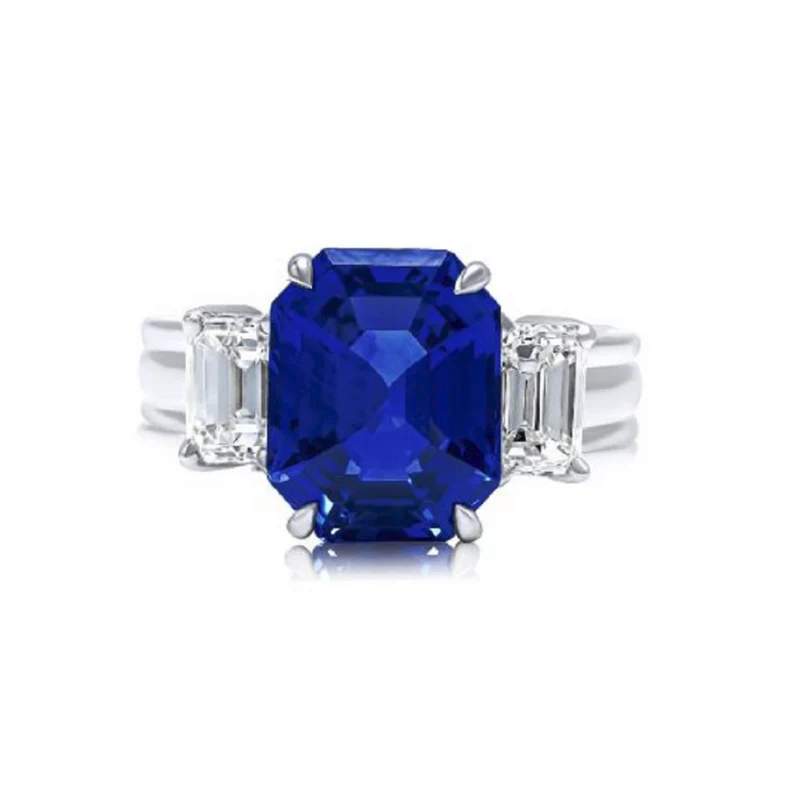 18K SAPPHIRE DIAMOND RING